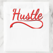 Hustle Typography Art Rechthoekige Sticker (Tas)