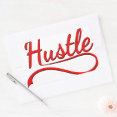 Hustle Typography Art Rechthoekige Sticker (Envelop)