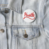 Hustle Typography Art Ronde Button 5,7 Cm (In situ)