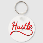 Hustle Typography Art Sleutelhanger (Voorkant)
