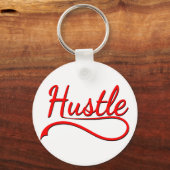Hustle Typography Art Sleutelhanger (Voorkant)