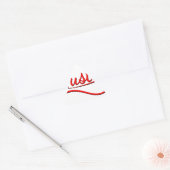 Hustle Typography Art Sticker (Envelop)