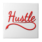 Hustle Typography Art Tegeltje (Voorkant)