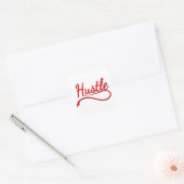 Hustle Typography Art Vierkante Sticker (Envelop)