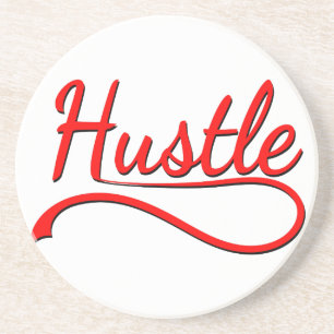 Hustle Typography Art Zandsteen Onderzetter