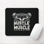 Hustle Voor De Spier Barbell Bodybuilding Muismat (Met muis)