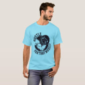 Hustle voor die spierfitnessruimte t-shirt (Voorkant volledig)
