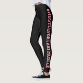 #Hustle voor die zwarte moerroze werkout Leggings (Links)