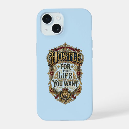 Hustle Voor Het Leven Dat Je Wil - Koninklijke Lee iPhone 15 Case (Achterkant)
