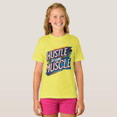 Hustle voor spier t-shirt (Voorkant volledig)
