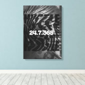 Hustle wall art canvas afdruk (Insitu (Houten vloer))