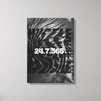Hustle wall art canvas afdruk
