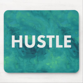 Hustle Waterverf Moderne Typografie Mousepad Muismat
