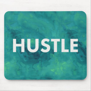 Hustle Waterverf Moderne Typografie Mousepad Muismat