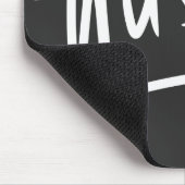 Hustle White Handschreven Typografie Muismat (Hoek)