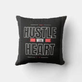 Hustle with Heart – Motivational Quote pillow  Kussen (Achterkant)