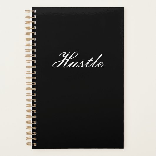 Hustle Zwart Modern Planner (Voorkant)