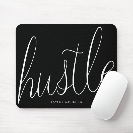 Hustle Zwart-wit met de naam Mousepad Muismat (Met muis)