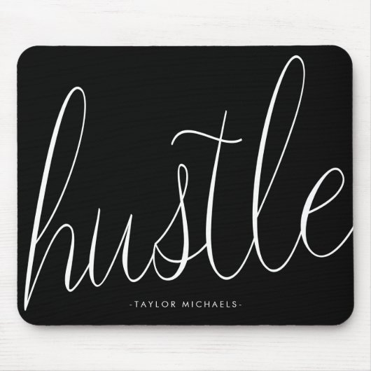 Hustle Zwart-wit met de naam Mousepad Muismat (Voorkant)