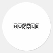 Hustlehumble - Motivation  Ronde Sticker (Voorkant)