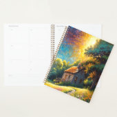 Hut en bloemen in een kleurrijke weide planner (Display)