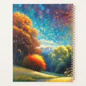 Hut en bloemen in een kleurrijke weide planner (Achterkant)