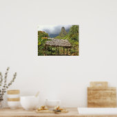 Hut in het Iao Valley State Park, Maui, Hawaii Poster (Keuken)