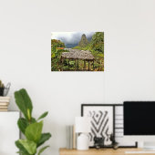 Hut in het Iao Valley State Park, Maui, Hawaii Poster (Thuiskantoor)
