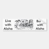hut, LivewithAloha, BuildwithAloha Bumpersticker (Voorkant)