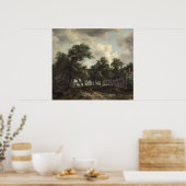 Hut onder bomen - Meindert Hobbema Fine Art Poster (Keuken)