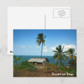 Hut op de noordkust van Trinidad Briefkaart (Voorkant / Achterkant)