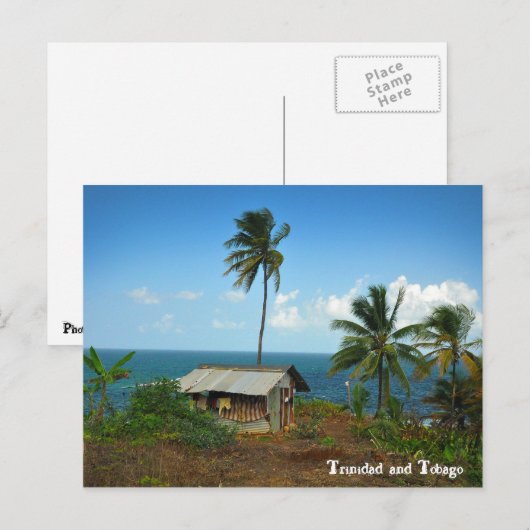 Hut op de noordkust van Trinidad Briefkaart (Voorkant / Achterkant)