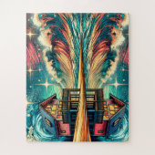 Hut op het strand Ai Art Legpuzzel (Verticaal)