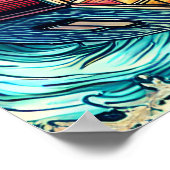 Hut op het strand Ai Art Poster (Hoek)