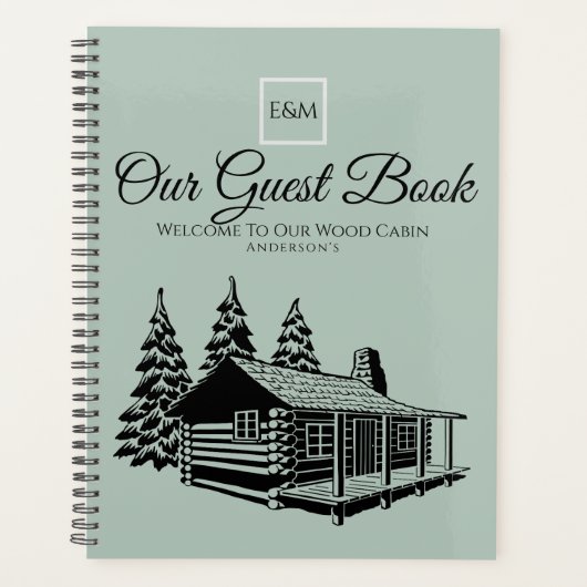 Hut Welkom Gastboek Rustiek Gepersonaliseerd Planner (Voorkant)