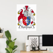 Hutchinson Family Crest Poster (Thuiskantoor)