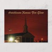 Hutchinson Kansas Fire Glow Post Kaart (Voorkant)