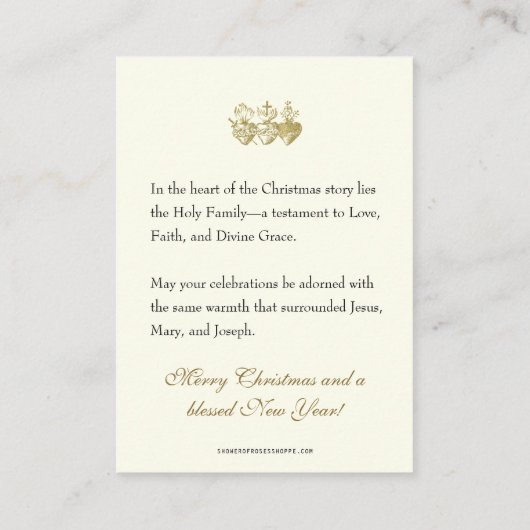 Hutchinson Kerstgebed Informatiekaartje (Achterkant)