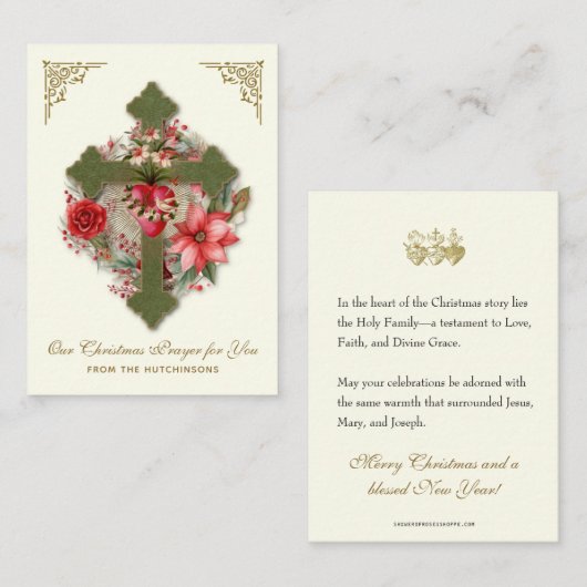 Hutchinson Kerstgebed Informatiekaartje (Voorkant / Achterkant)