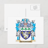Hutchinson wapenschild - familiekust briefkaart (Voorkant / Achterkant)