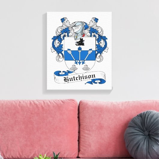 Hutchison Family Crest Canvas Afdruk (Insitu (Woonkamer))