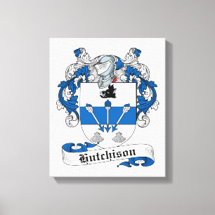 Hutchison Family Crest Canvas Afdruk