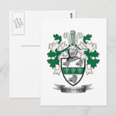 Hutchison Family Crest Coat of Arms Briefkaart (Voorkant / Achterkant)