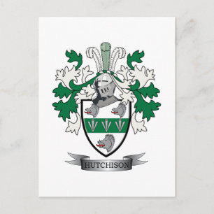 Hutchison Family Crest Coat of Arms Briefkaart