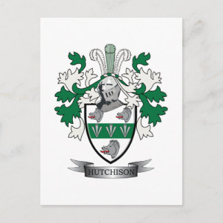 Hutchison Family Crest Coat of Arms Briefkaart