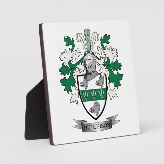 Hutchison Family Crest Coat of Arms Fotoplaat (Voorkant)