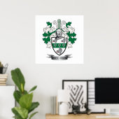 Hutchison Family Crest Coat of Arms Poster (Thuiskantoor)