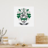 Hutchison Family Crest Coat of Arms Poster (Keuken)