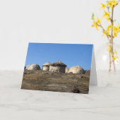 Hutten in Oost-Afrika Kaart (Gele Bloem)