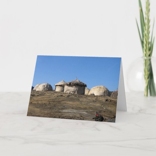 Hutten in Oost-Afrika Kaart (Voorkant)